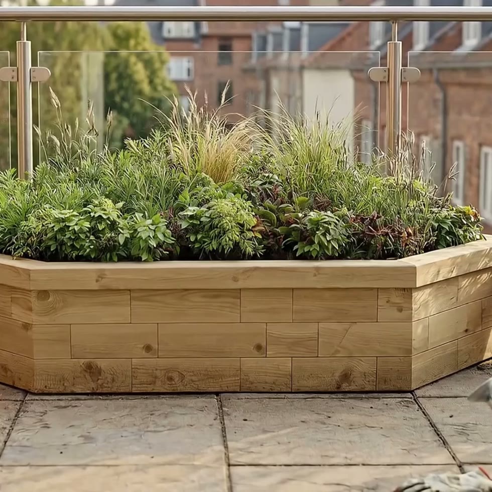 Jardinière Surélevée Coin Jardin / 1.5 x 1.5 x 0.35m