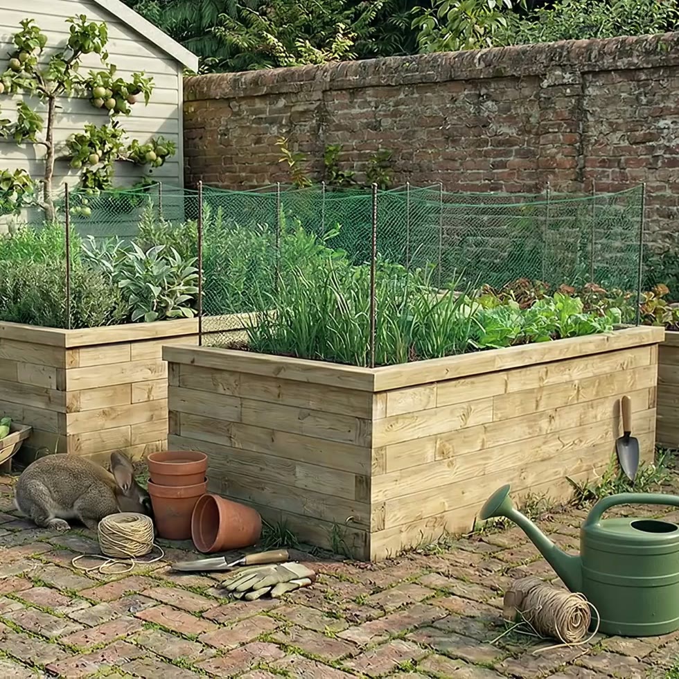Jardinières anti lapins / 3 m x 1,125 m x 0,65 m