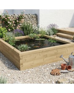 Bassin surélevé carpe Koi - Bas / 187,5 x 187,5 x 45 cm