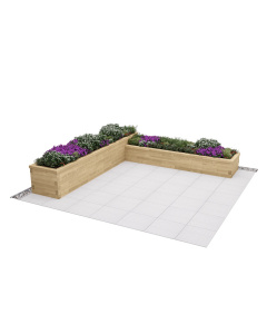 Jardinière pour terrasse / 3,75 m x 3,75 m x 0,65 m