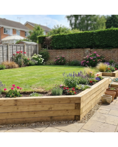 Mur de soutènement - Angle avec escalier / 8.55m x 1.5m x 0.75m