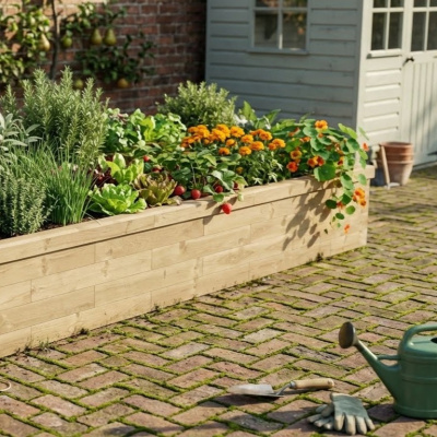 Grande jardinière à légumes / 3,0 x 1,125 x 0,45 m