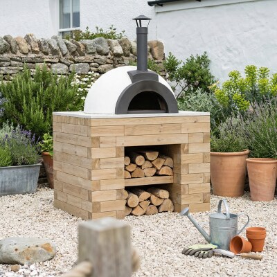 Base de four à pizza pour jardin de plein air / 1,2 x 0,9 x 0,95 m