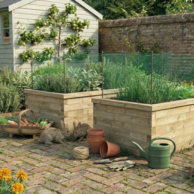 Jardinières anti-lapins / 3 x 1,125 x 0,65 m