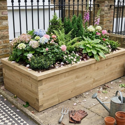 Jardinière bois haute - Meilleures ventes / 2,25 x 1,125 x 0,55 m