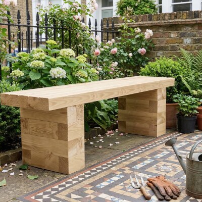 Banc de jardin / 1,5 x 0,375 x 0,45 m