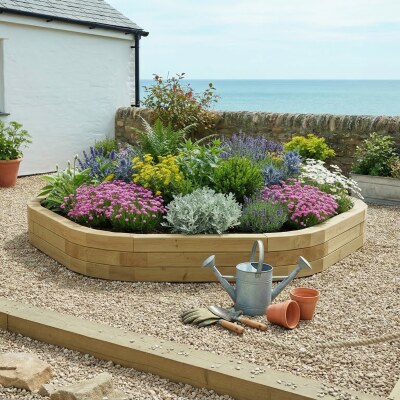 Kit de bordure d'arbre en bois / 2,417 x 2,256 x 0,25 m