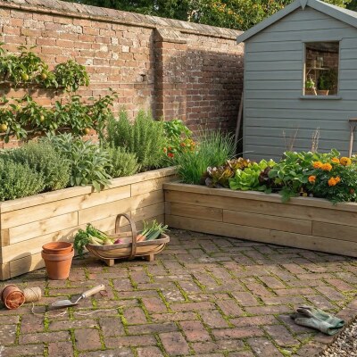 Jardinière pour terrasse / 3,75 x 3,75 x 0,65 m