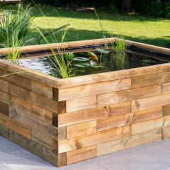 Bassin surélevé en bois / Concevez forme et taille