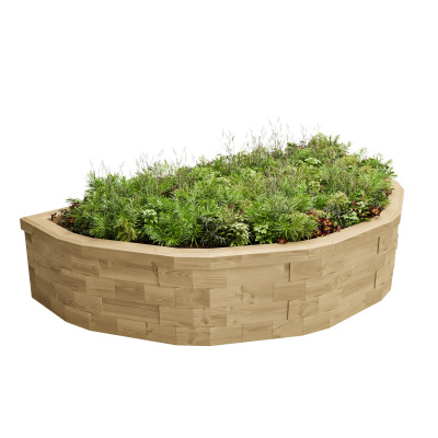 Semicircular Raised Bed / 2.325 x 1.317 x 0.45 m