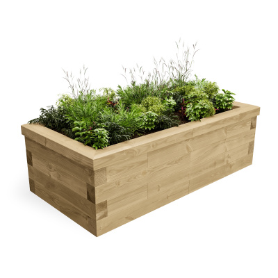 Railway Sleeper Style Raised Bed / 1.5 x 0.75 x 0.45m