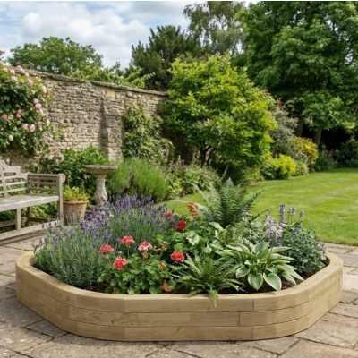 Kit de bordure d'arbre en bois / 2.42 x 2.25 x 0.25m