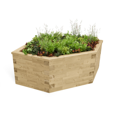 High Hexagonal Raised Bed / 2.14 x 1.14 x 0.75m