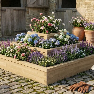 Jardinière prisme / 2,25 x 2,25 x 0,95 m