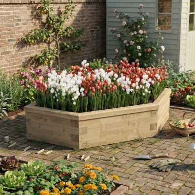 Jardinière triangulaire / 1,5 m x 1,5 m x 0,45 m