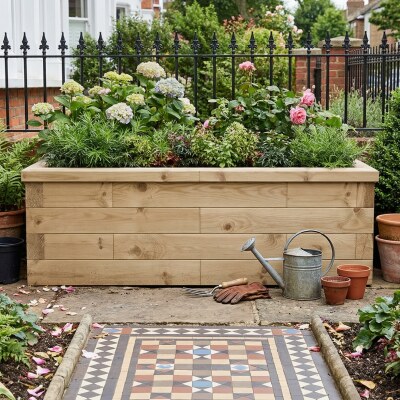 Potager surélevé étroit - Haut / 150 x 45 x 45 cm