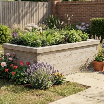 Jardinière bois de taille standard /  150 x 75 x 45 cm