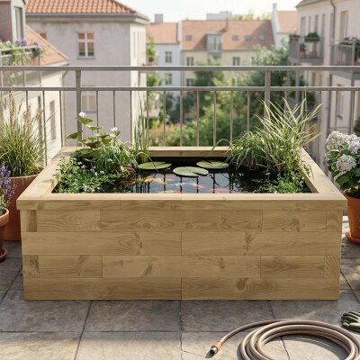 Bassin surélevé carpe Koi - Petit / 150 x 112,5 x 45 cm