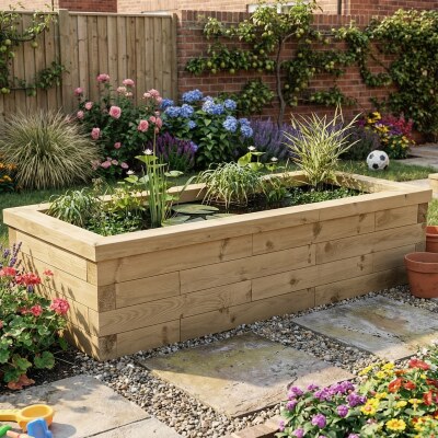 Bassin surélevé carpe Koi - Rectangulaire / 150 x 75 x 45 cm