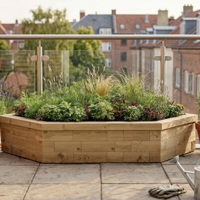 Jardinière Surélevée Coin Jardin / 1.5 x 1.5 x 0.35m