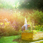 Jardinière bois - Longue et haute / 187,5 x 112,5 x 65 cm