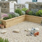 Jardinière Surélevée étroite et forme L / 2.625 x 2.25 x 0.45 x 0.45 x 0.45m