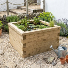 Petit bassin surélevé carré / 112,5 x 112,5 x 65 cm