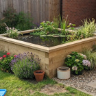 Square Raised Koi Pond Kit / 1.5 x 1.5 x 0.55m