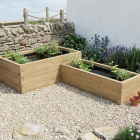 Bassin surélevé double en forme de L / 3.0 x 1.875 x 0.65m