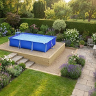 Base de piscine hors-sol pour terrain en pente / 4,125 m x 4,125 m x 0,65 m