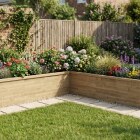 Jardinière bois d'angle en L - XXXL / 375 x 375 x 82,5 x 75 cm