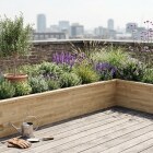 XL Jardinière bois en L / 375 x 225 x 82,5 x 55 cm