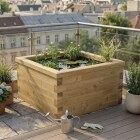 Petit bassin surélevé carré / 112,5 x 112,5 x 65 cm