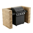 Pourtour de barbecue / 1,5 m x 0,75 m x 0,95 m
