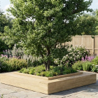 Kit de banc d'arbre en bois / 2.7 x 2.7 x 0.55m