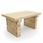 Table de jardin en bois / 1,5 m x 0,9 m x 0,75 m