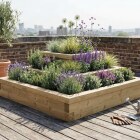 Jardinière bois pyramide / 1,5 x 1,5 x 0,55 m