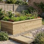 Jardinière bois étroite - Haute / 1,875 x 0,75 x 0,45 m
