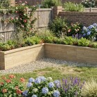 Jardinière bois en L - Extra longue / 3,0 x 2,625 x 0,45 x 0,45 m