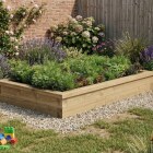 Grande jardinière bois basse / 1,875 x 1,125 x 0,25 m