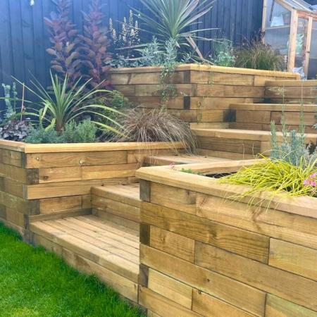 Jardins à plusieurs niveaux avec WoodBlocX